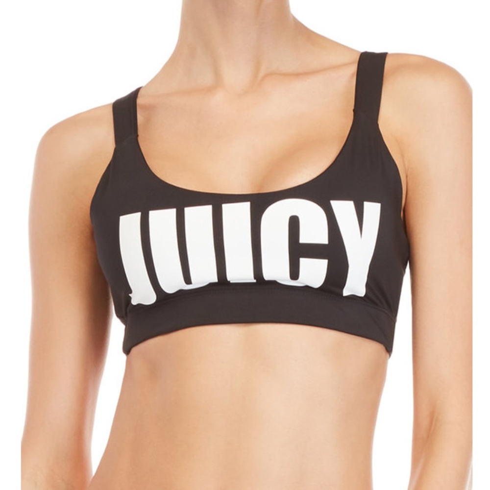 JUICY COUTURE Block Letter Logo Sports Bra